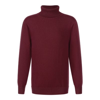 Linjinx Kids Boys Girls Long Sleeve Turtleneck Knitted Pullover Sweater Sweatshirt Winter Warm Tops Casual Outwear Burgundy 9-10 Years