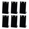 6pcs Acrylic Earring Holder L Shaped Earring Display Single Pair Earring Display Rack Earring Dangling Slant Display Holder Necklace Display Stand for Home Jewelry Retail 1.77x3.2inch, Black view 1