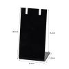 6pcs Acrylic Earring Holder L Shaped Earring Display Single Pair Earring Display Rack Earring Dangling Slant Display Holder Necklace Display Stand for Home Jewelry Retail 1.77x3.2inch, Black view 3