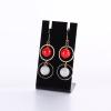 6pcs Acrylic Earring Holder L Shaped Earring Display Single Pair Earring Display Rack Earring Dangling Slant Display Holder Necklace Display Stand for Home Jewelry Retail 1.77x3.2inch, Black view 4