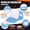 10 Pcs Sublimation Blank Trucker Hats Bulk Mesh Baseball Cap Polyester Mesh Trucker Hat for Men and Women (Multicolor) view 3