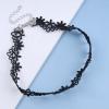 Allereyae Vintage Hollow Lace Choker Black Lace Flower Necklace Gothic Necklace 90s Victorian Tattoo Necklace Jewelry for Women (Style 2) view 3