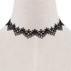 Allereyae Vintage Hollow Lace Choker Black Lace Flower Necklace Gothic Necklace 90s Victorian Tattoo Necklace Jewelry for Women (Style 2) view 4