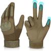 KUMGIM Tactical Gloves for Men Women, Motorcycle Gloves Touchscreen Airsoft Hunting Shooting Glove Black Tan for Outdoor Paintball Work Motorcycle Climbing Survival Training view 1