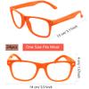Fahacop 24 Pack Orange Glasses Frames No Lens Sunglasses Frames Eyewear for Kids Daily Costume Accessories Dress Up Party Supplies view 2