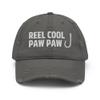 Reel Cool Paw Paw Distressed Hat - Gifts for Fisherman, Fishing Gifts for Men, Best Gifts for Fisherman V2 Charcoal Grey view 1