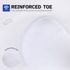 CLOSEMATE Mens No Show Socks Cotton Thin High Elasticity Low Cut Ankle Socks with Non Slip Grips 6 Pairs (6White, Size XL) view 2