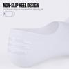 CLOSEMATE Mens No Show Socks Cotton Thin High Elasticity Low Cut Ankle Socks with Non Slip Grips 6 Pairs (6White, Size XL) view 3