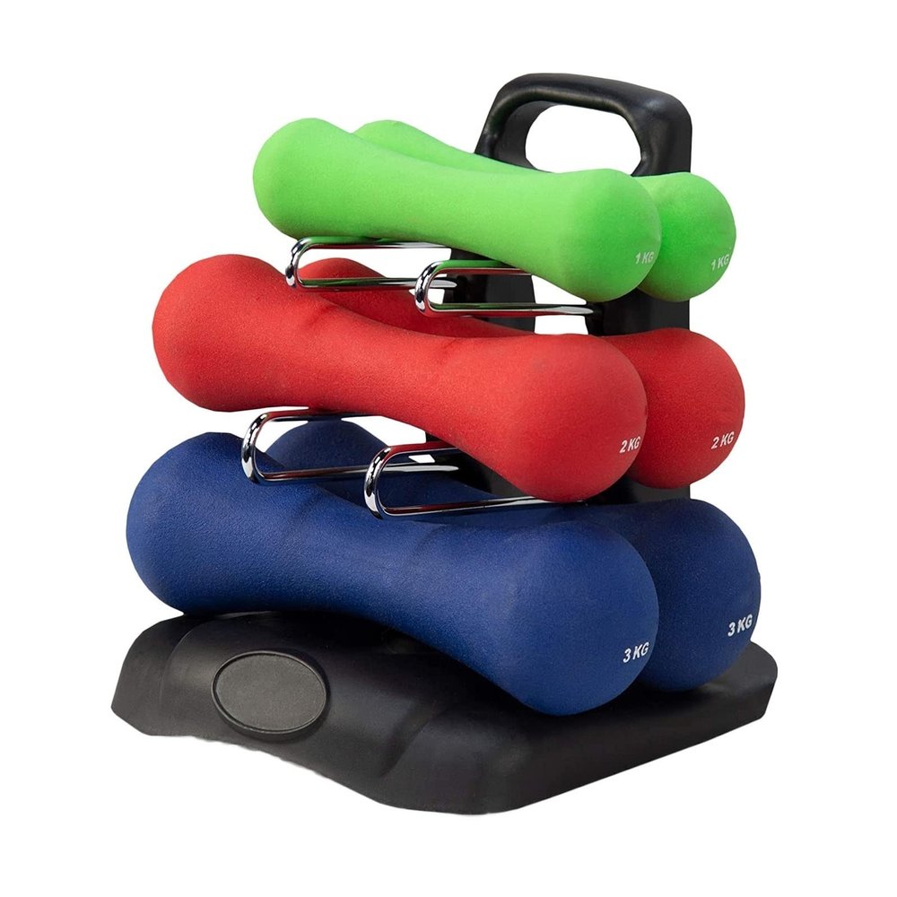 BELUND Dumbbell Rack, 3-Ply Dumbbell Pad, Dumbbell Storage Holder for Home and Gym, Stand Only