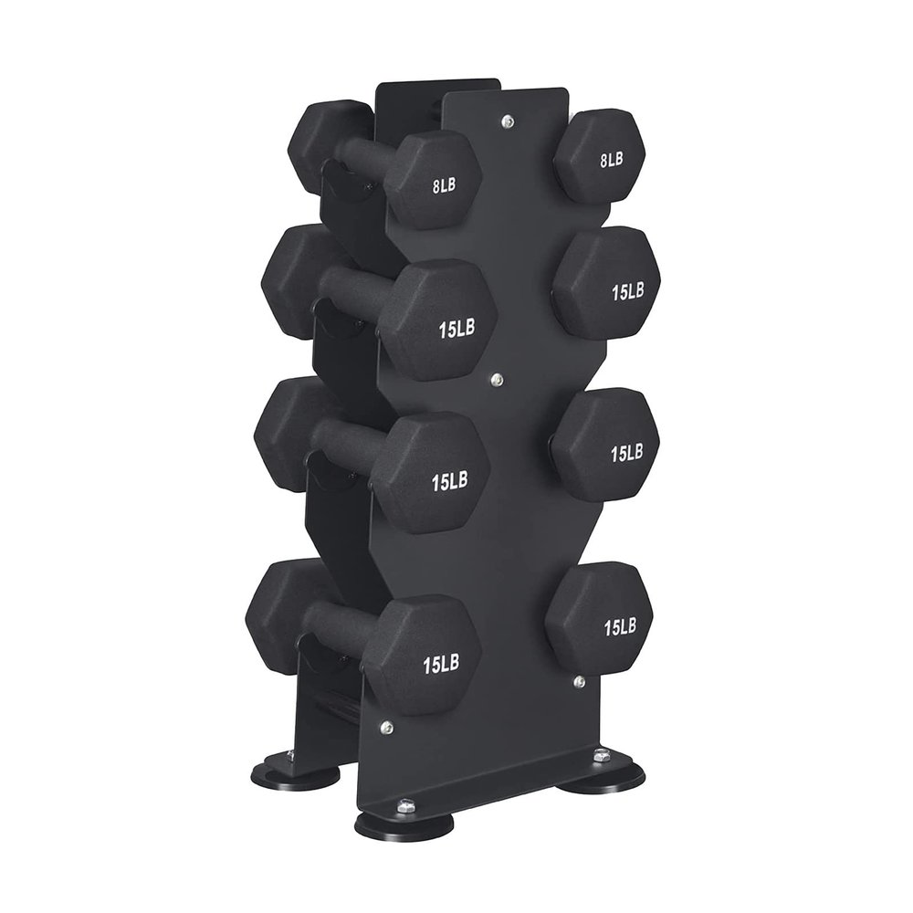 BELUND 4Tier Dumbbell Rack Stand, Steel Dumbbell Tower Tree Dumbbell Storage Stand for Home and Gym, Stand Only
