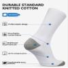 CLOSEMATE Mens Athletic Cushioned Crew Socks 6 Pairs Cotton Breathable for Work Training Sports(6White, Size XL) view 4