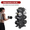 BELUND Dumbbell Rack Stand, 4 Tier Dumbbell Tree, Steel Dumbbell Tower Dumbbell Storage Stand for Home and Gym, Stand Only view 3