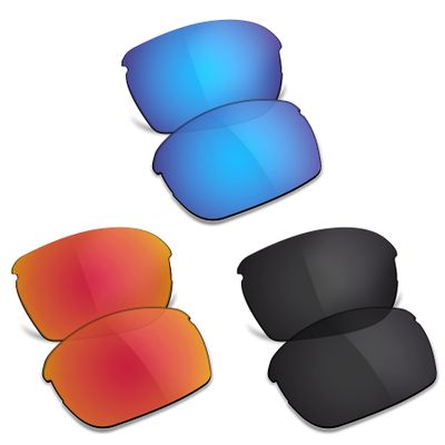 TRUSHELL Polarized Replacement Lenses for Oakley RPM Edge OO9205 Sunglasses -Ocean Blue+Black+Fire Red