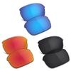 TRUSHELL Polarized Replacement Lenses for Oakley RPM Edge OO9205 Sunglasses -Ocean Blue+Black+Fire Red view 1