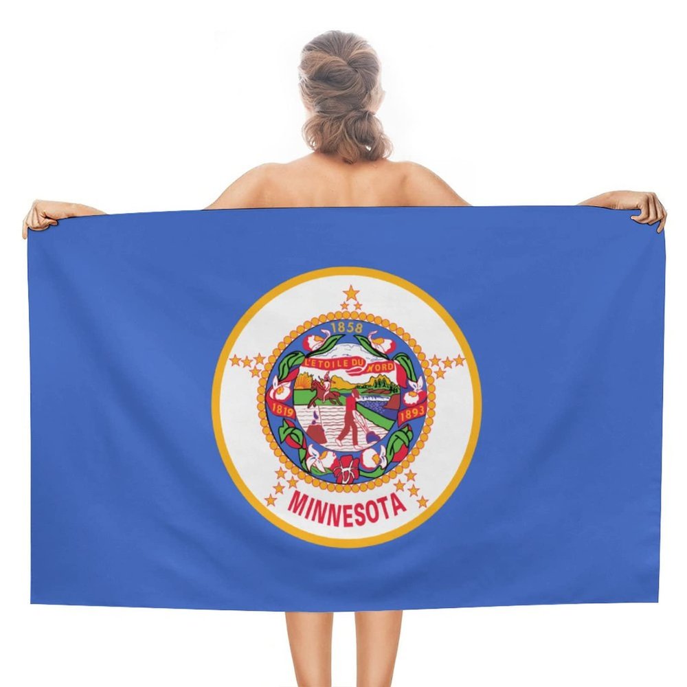Calculay Minnesota Beach Towel-Quick Dry Super Absorbent Soft Bath Towel for Swimming/Camping/Beach/Yoga/Gym/Travel Sports Gym TowelOne Size