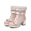 ZBYY Women's Snow Boots Winter Waterproof Furry Mid Calf Shoes Warm Comfortable Fur Lining Anti Slip Outdoor Mid-Calf Booties view 3