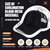 10 Pcs Sublimation Blank Trucker Hats Bulk Mesh Baseball Cap Polyester Mesh Trucker Hat for Men and Women (Black) view 2