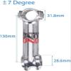 ZECHAO Bike Handlebar Stem,Mountain Stem 31.8 * 120/130mm Mountain Bike Stem Road Bike Accessories Parts Bike Stem (Color : Silver red, Size : 17 Degree 31.8 * 120mm) view 4