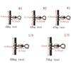 30Pcs Crimp Fishing Sleeve Swivel 3 Way Triple Fishing Swivels T Shape Fishing Swivel Tackle Connector (2#) view 4