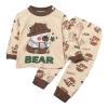 Ikevan Toddler Outfits Girls Boys Toddler Soft Bodysuit Toddler Cartoon Prints Long Sleeve Kid Clothes (Brown, 6-12 Months) view 1
