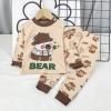 Ikevan Toddler Outfits Girls Boys Toddler Soft Bodysuit Toddler Cartoon Prints Long Sleeve Kid Clothes (Brown, 6-12 Months) view 2