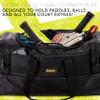 Franklin Sports Pickleball Duffle Bag - Elite Series Pickleball Bag for Paddles, Pickleballs + Equipment - Duffle Bag Design - Pickleball Bag for Men + Women - Black view 4