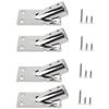 4 Pcs Boat Rectangular Base, 30 Boat Hand Rail Stainless Steel Marine Boat Rectangular Base Hardware Deck Accessories (7/8'' (22mm)) view 1