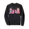 Christmas Coffee Lover Women Pink Christmas Spice Latte Cozy Sweatshirt view 1