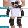 BODYPROX Knee Pads Elbow Pads Wrist Guards Set for Skateboarding, Roller Derby, BMX Ride, and Inline Skating (Medium) view 3