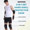 BODYPROX Knee Pads Elbow Pads Wrist Guards Set for Skateboarding, Roller Derby, BMX Ride, and Inline Skating (Youth One Size) view 2