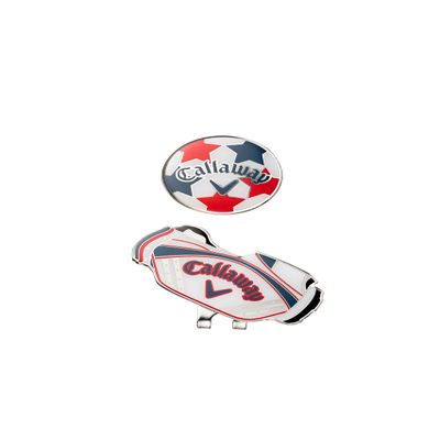 Callaway GB Motif Marker WHT/NVY/RED 23 Marker, White/Navy/Red, Men's