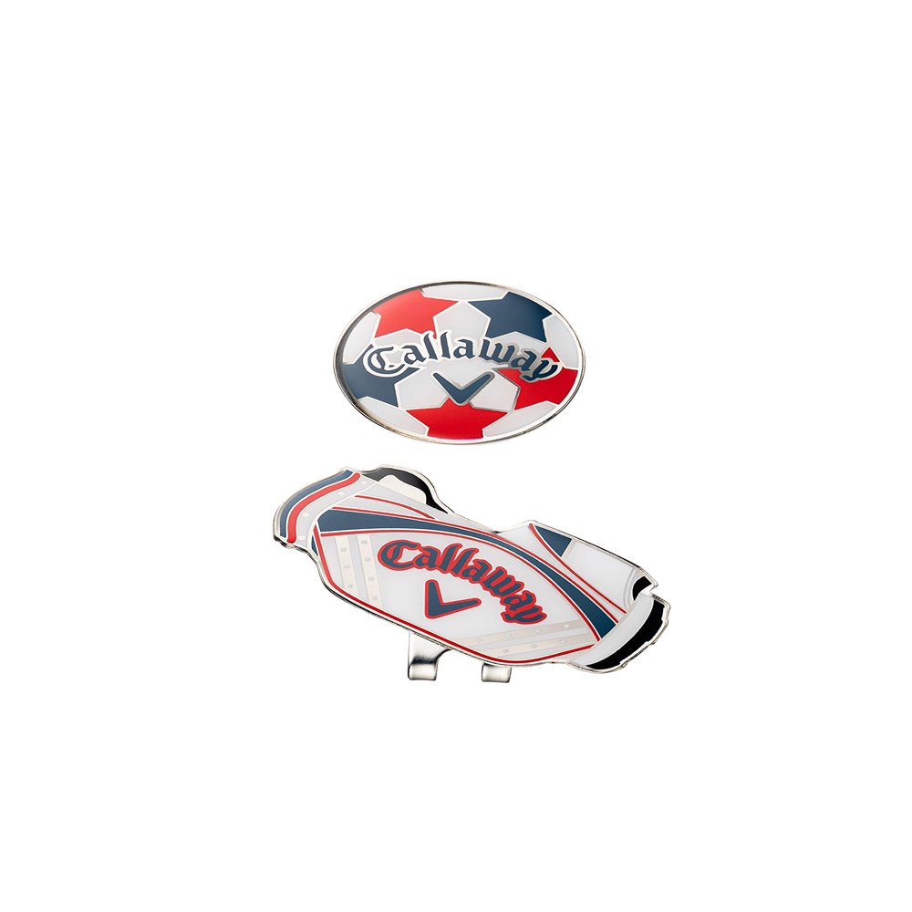 Callaway GB Motif Marker WHT/NVY/RED 23 Marker, White/Navy/Red, Men's