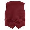 renvena Boys Satin Formal Suit Vest Gentleman Wedding Prom Party Single Breasted Dress Waistcoat Burgundy 12 Years view 2