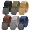 6 Pack Tactical Military Nylon Belt Plastic Buckle Metal Free Webbing Canvas Belt for Outdoors view 1