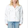 [BLANKNYC] Womens Luxury Clothing Oversized Denim Jacket with Chrochet Trim Inserts, Comfortable & Stylish, Infinite Road, Medium view 1
