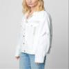 [BLANKNYC] Womens Luxury Clothing Oversized Denim Jacket with Chrochet Trim Inserts, Comfortable & Stylish, Infinite Road, Medium view 2