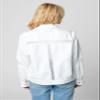 [BLANKNYC] Womens Luxury Clothing Oversized Denim Jacket with Chrochet Trim Inserts, Comfortable & Stylish, Infinite Road, Medium view 3