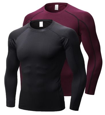 Men's Compression Shirts Long Sleeve, Base-Layer Quick Dry Workout T Shirts Sports Running Tops for Gym