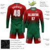 Custom Long Sleeve Soccer Jersey Short and Shirt Printed Name Number Team Logo Personalized Athletic Soccer T-Shirts view 3
