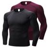 Men's Compression Shirts Long Sleeve, Base-Layer Quick Dry Workout T Shirts Sports Running Tops for Gym