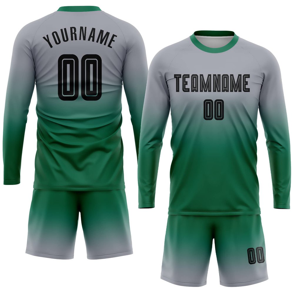 Custom Long Soccer Jerseys and Short Personalized Round Neck Soccer Shirts Uniform Printed Name Number