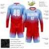 Custom Long Sleeve Soccer Jersey Short and Shirt Printed Name Number Team Logo Personalized Athletic Soccer T-Shirts view 3