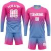 Custom Soccer Jerseys Personalized Round Neck Long Sleeve Shirts Uniform Printed Name Number view 1