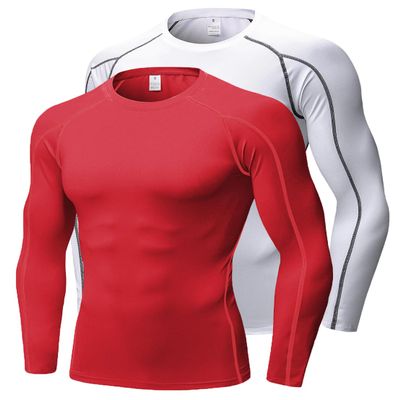 Men's Compression Shirts Long Sleeve, Base-Layer Quick Dry Workout T Shirts Sports Running Tops for Gym