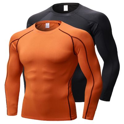 Men's Compression Shirts Long Sleeve, Base-Layer Quick Dry Workout T Shirts Sports Running Tops for Gym