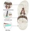 Alicegana Womens Sandals Dressy Summer: Comfortable Bohemian Flats Elastic Ankle Strap Walking Beach Shoes view 4