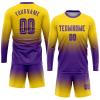 Custom Long Sleeve Soccer Jersey Short and Shirt Printed Name Number Team Logo Personalized Athletic Soccer T-Shirts view 1