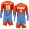 Custom Long Sleeve Soccer Jersey Short and Shirt Printed Name Number Team Logo Personalized Athletic Soccer T-Shirts view 1