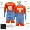 Custom Long Sleeve Soccer Jersey Short and Shirt Printed Name Number Team Logo Personalized Athletic Soccer T-Shirts view 3