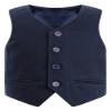 Duoremi Kids Boys Gentlemen Solid Color Vest V Neck Formal Waistcoat for Wedding Birthday Party Navy Blue 16 Years view 1